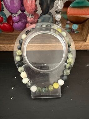 Handcrafted australian chrysoprase beaded bracelet